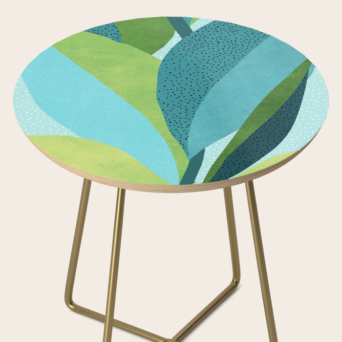 Coastal Abstract Botanical Side Table Gallery Image 2