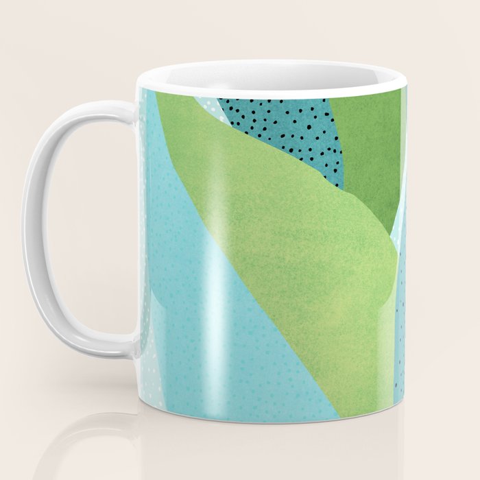 Coastal Abstract Botanical Coffee Mug Gallery Image 3