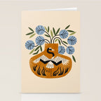 Blue Peonies And Crane Vase Stationery Card Gallery Image 2
