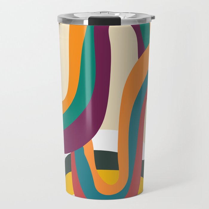 Groovy rainbow of doom Travel Mug Gallery Image 1