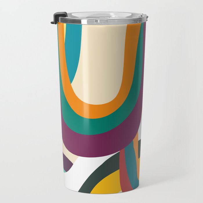 Groovy rainbow of doom Travel Mug Gallery Image 3