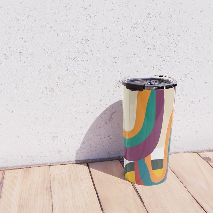 Groovy rainbow of doom Travel Mug Gallery Image 4