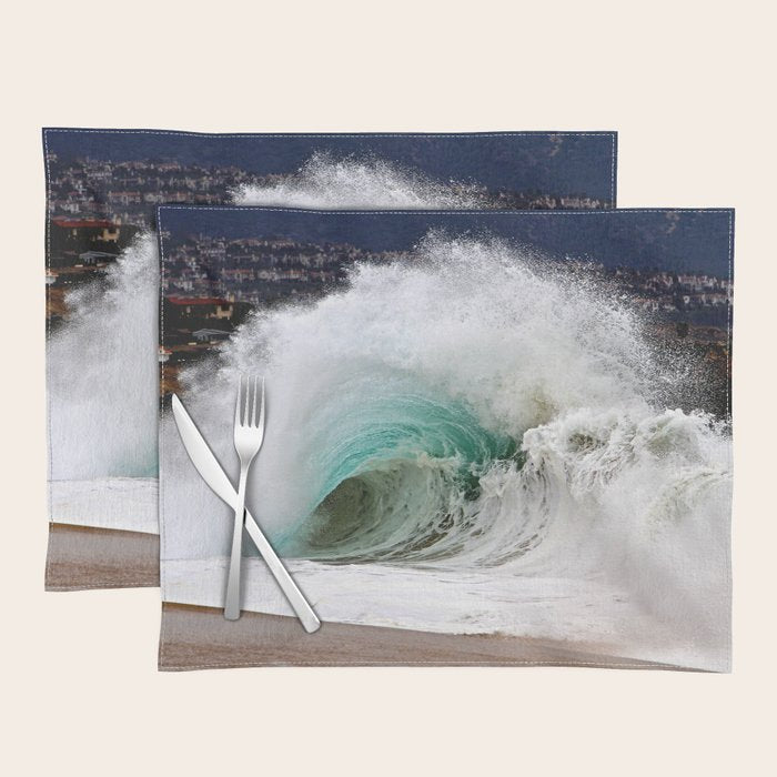 Pinwheel Shore-break Wave -  John Minar Photography  Placemat
