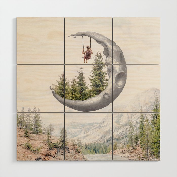 Moon Swing Wood Wall Art Gallery Image 1
