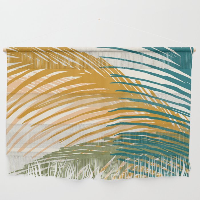 Golden Hour Palms Modern Botanical Wall Hanging Gallery Image 1