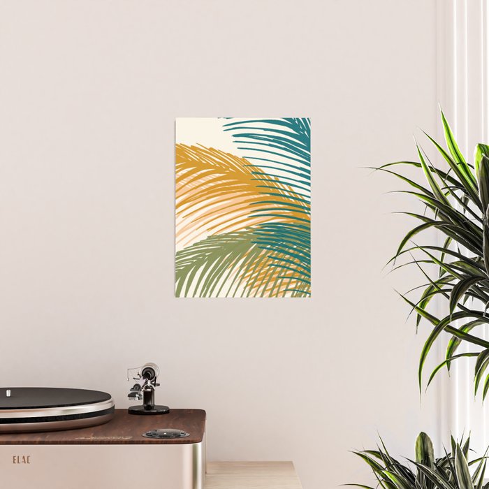 Golden Hour Palms Modern Botanical Poster Gallery Image 2