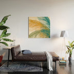 Golden Hour Palms Modern Botanical Wood Wall Art Gallery Image 2