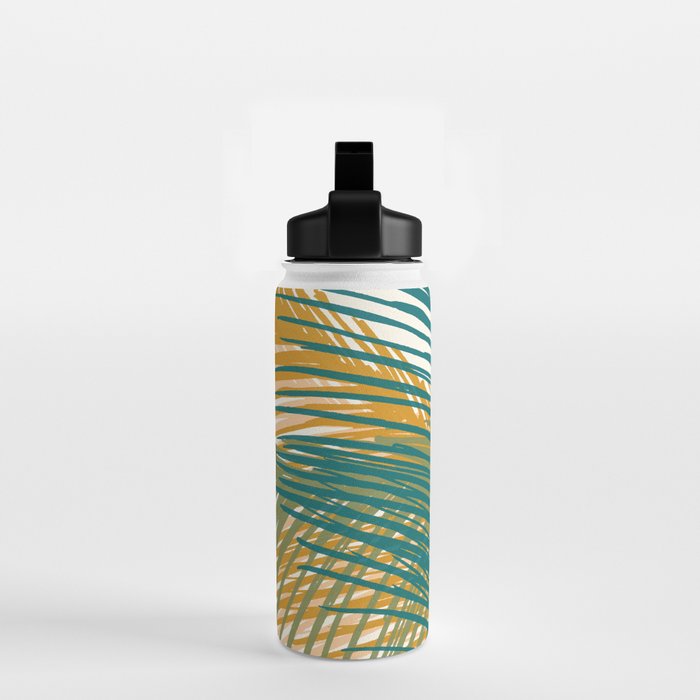 Golden Hour Palms Modern Botanical Water Bottle Gallery Image 2