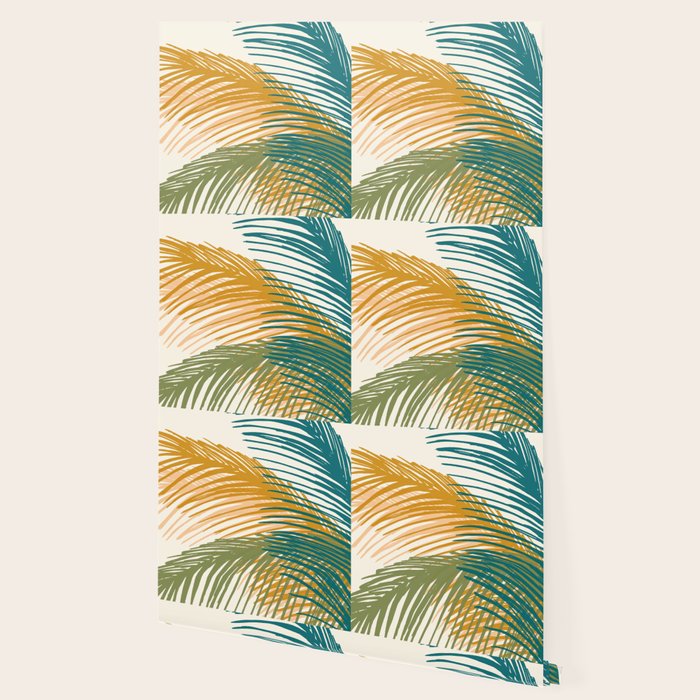 Golden Hour Palms Modern Botanical Wallpaper Gallery Image 2