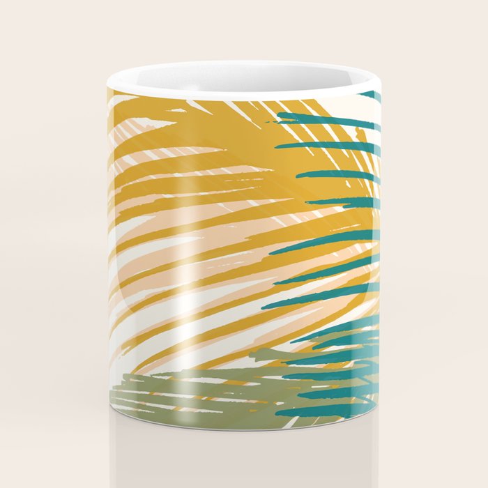 Golden Hour Palms Modern Botanical Coffee Mug Gallery Image 4