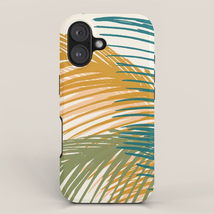Golden Hour Palms Modern Botanical iPhone Case Gallery Image 1