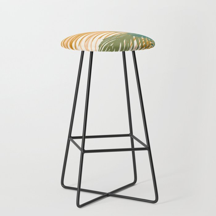 Golden Hour Palms Modern Botanical Stool Gallery Image 1
