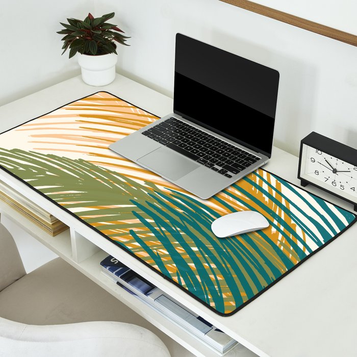 Golden Hour Palms Modern Botanical Desk Mat Gallery Image 2