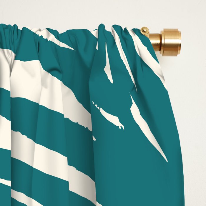 Golden Hour Palms Modern Botanical Window Curtain Gallery Image 2