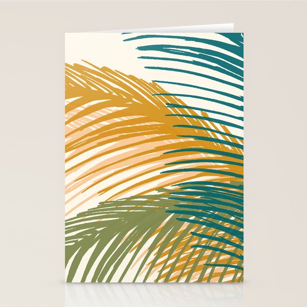 Golden Hour Palms Modern Botanical Stationery Card Gallery Image 1