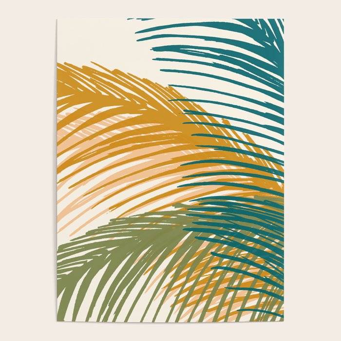 Golden Hour Palms Modern Botanical Poster Gallery Image 4
