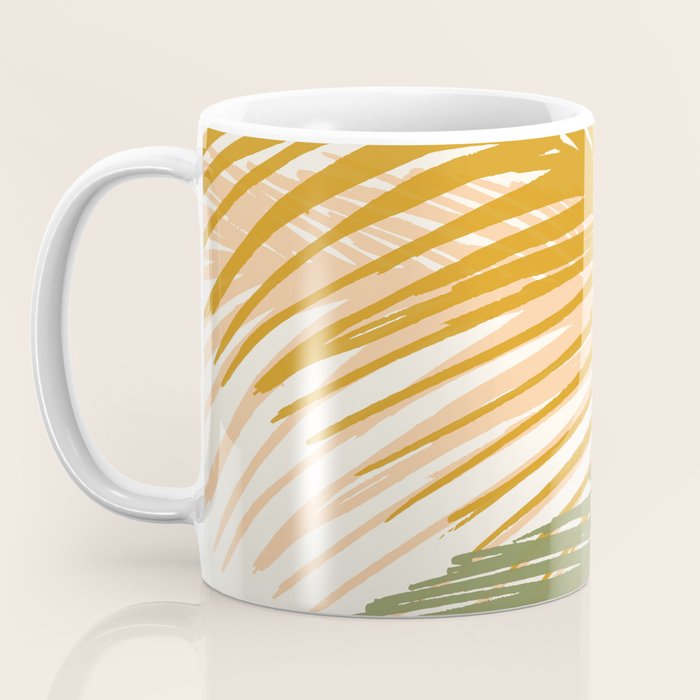 Golden Hour Palms Modern Botanical Coffee Mug Gallery Image 3