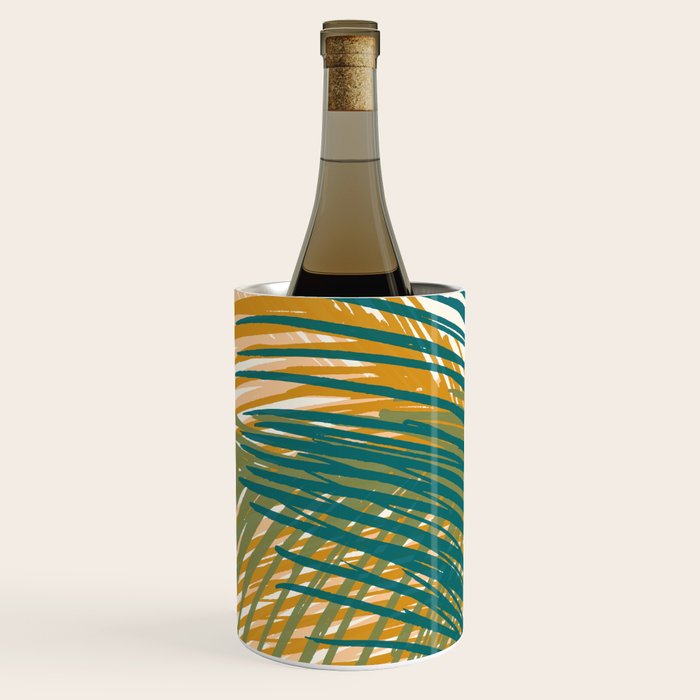 Golden Hour Palms Modern Botanical Wine Chiller Gallery Image 3