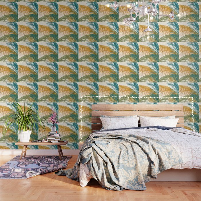 Golden Hour Palms Modern Botanical Wallpaper Gallery Image 1