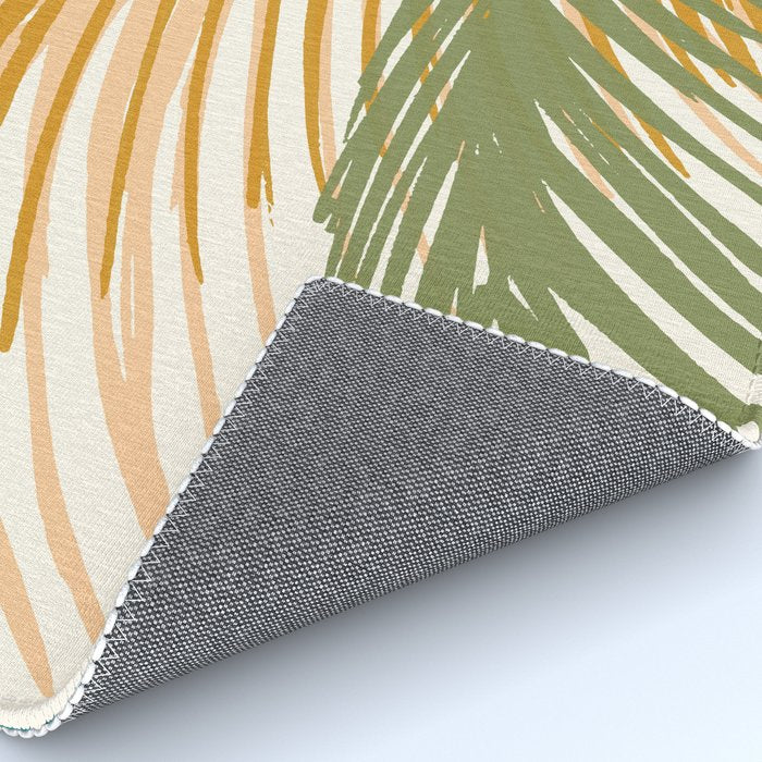 Golden Hour Palms Modern Botanical Rug Gallery Image 4