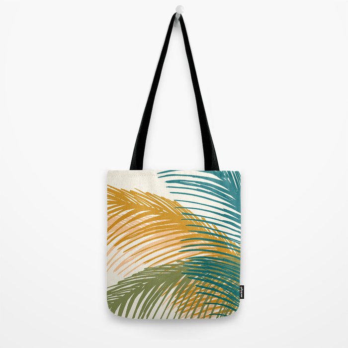 Golden Hour Palms Modern Botanical Tote Bag Gallery Image 2
