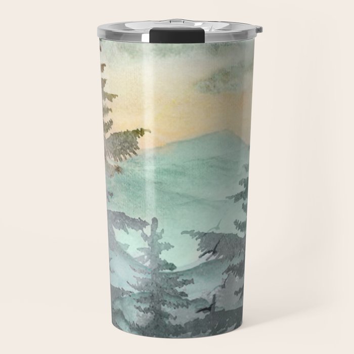Pine Trees Travel Mug Gallery Image 1