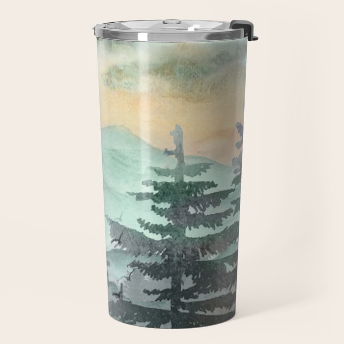 Pine Trees Travel Mug Gallery Image 2