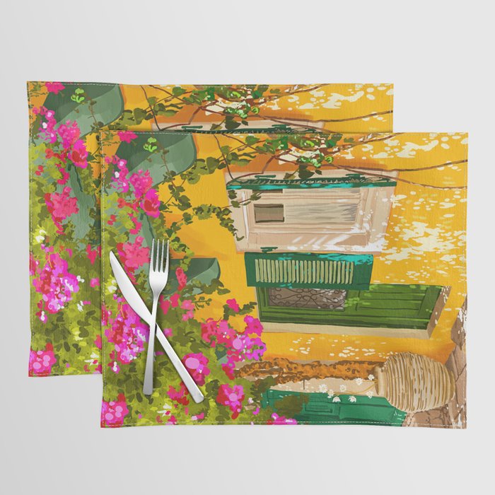 Living in the Sunshine. Always. | Summer Exotic Travel Architecture | Italy Sicily Boho Buildings Placemat Gallery Image 1
