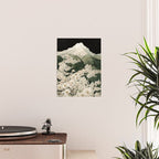 Japanese Floral Wall Art Mountain Poster Sage Green Wabi Sabi japandi  botanical Flower Painting Poster Gallery Image 2