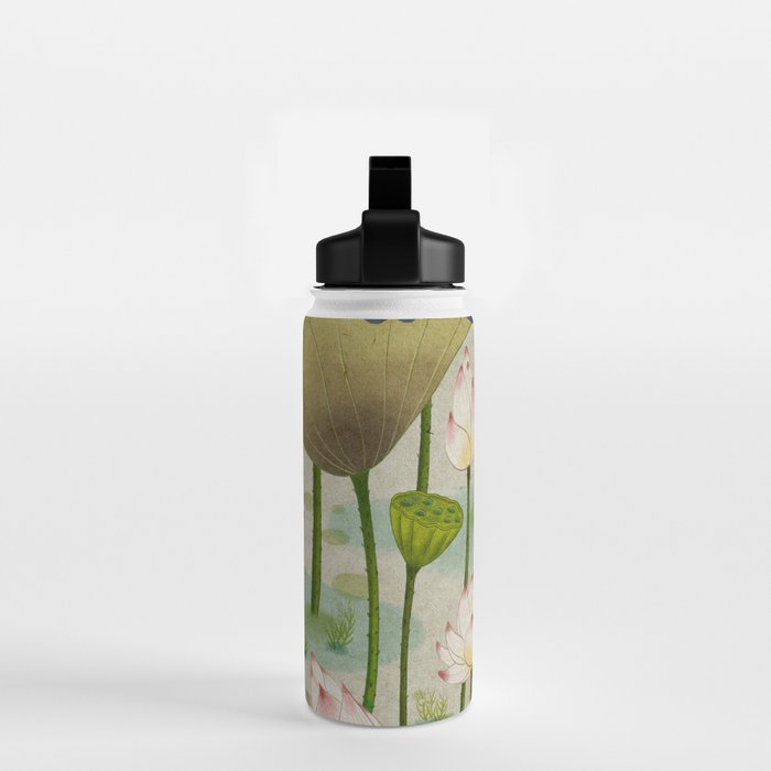 Lotus flowers B - Minhwa-Korean traditional/folk art Water Bottle Gallery Image 2