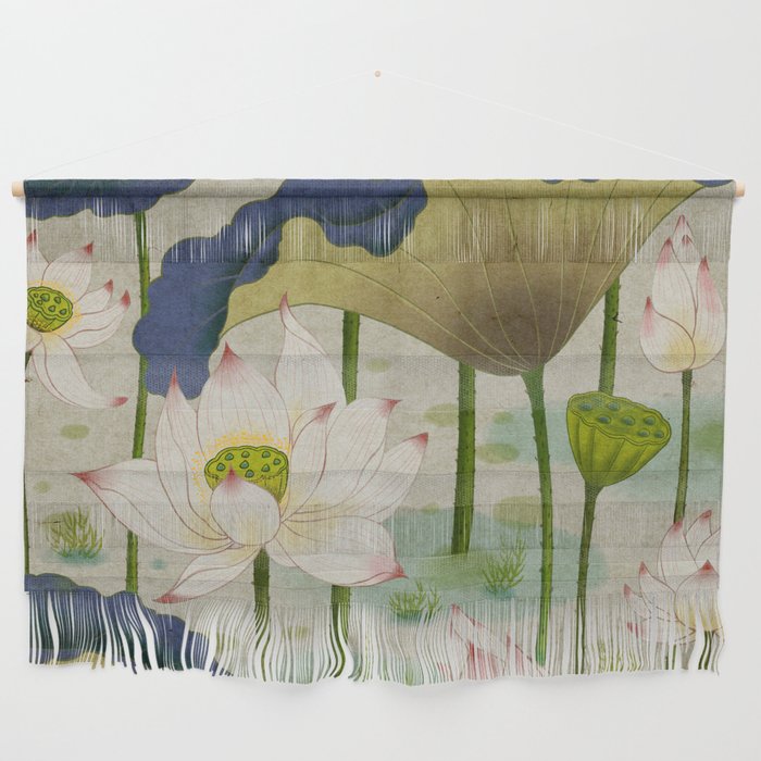 Lotus flowers B - Minhwa-Korean traditional/folk art Wall Hanging Gallery Image 1