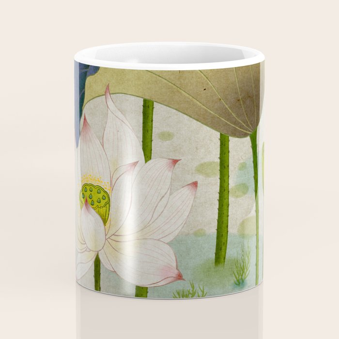 Lotus flowers B - Minhwa-Korean traditional/folk art Coffee Mug Gallery Image 4