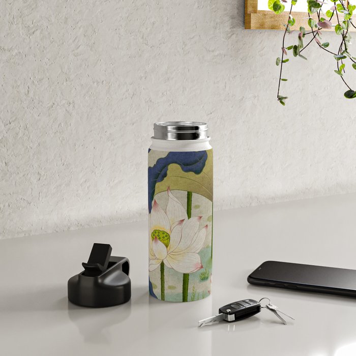 Lotus flowers B - Minhwa-Korean traditional/folk art Water Bottle Gallery Image 4