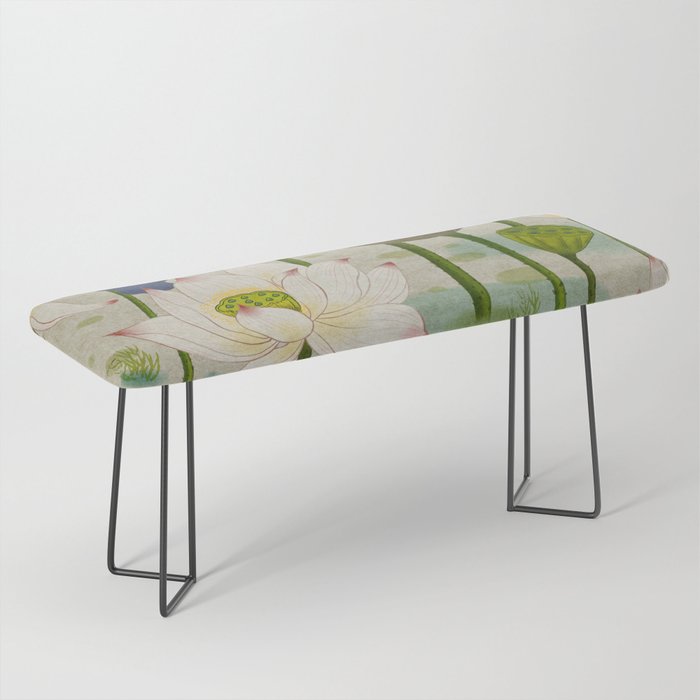 Lotus flowers B - Minhwa-Korean traditional/folk art Bench Gallery Image 1