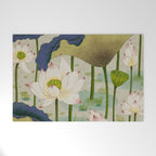 Lotus flowers B - Minhwa-Korean traditional/folk art Welcome Mat Gallery Image 1