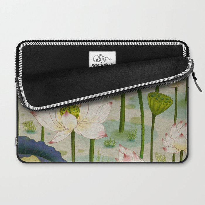 Lotus flowers B - Minhwa-Korean traditional/folk art Laptop Sleeve Gallery Image 2