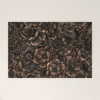 Nocturnal Twilight Brown Petals Floral Elegance Welcome Mat Gallery Image 1