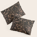 Nocturnal Twilight Brown Petals Floral Elegance Pillow Sham Gallery Image 3