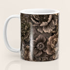 Nocturnal Twilight Brown Petals Floral Elegance Coffee Mug Gallery Image 3