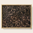 Nocturnal Twilight Brown Petals Floral Elegance Serving Tray Gallery Image 1