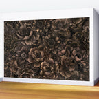 Nocturnal Twilight Brown Petals Floral Elegance Wall Mural Gallery Image 2