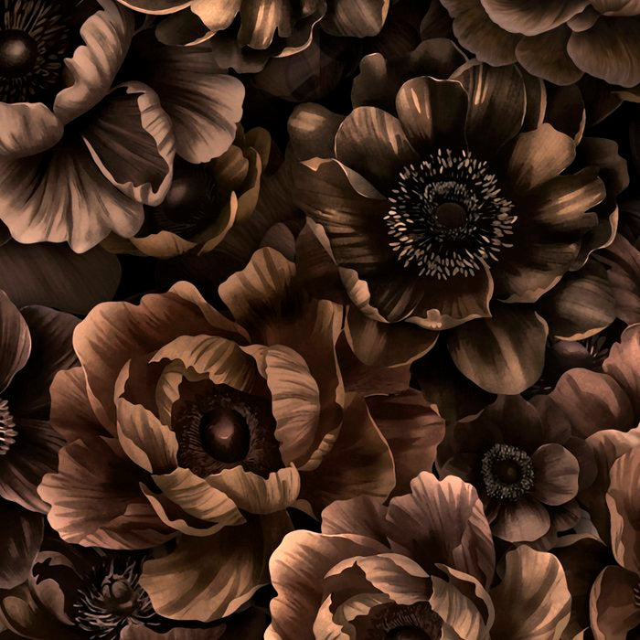 Nocturnal Twilight Brown Petals Floral Elegance Coffee Mug Gallery Image 2
