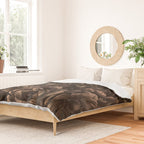 Nocturnal Twilight Brown Petals Floral Elegance Duvet Cover Gallery Image 2