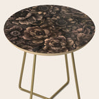 Nocturnal Twilight Brown Petals Floral Elegance Side Table Gallery Image 2