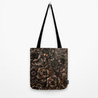 Nocturnal Twilight Brown Petals Floral Elegance Tote Bag Gallery Image 2