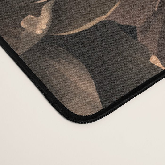 Nocturnal Twilight Brown Petals Floral Elegance Desk Mat Gallery Image 4