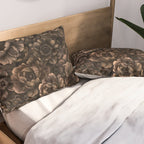 Nocturnal Twilight Brown Petals Floral Elegance Pillow Sham Gallery Image 2
