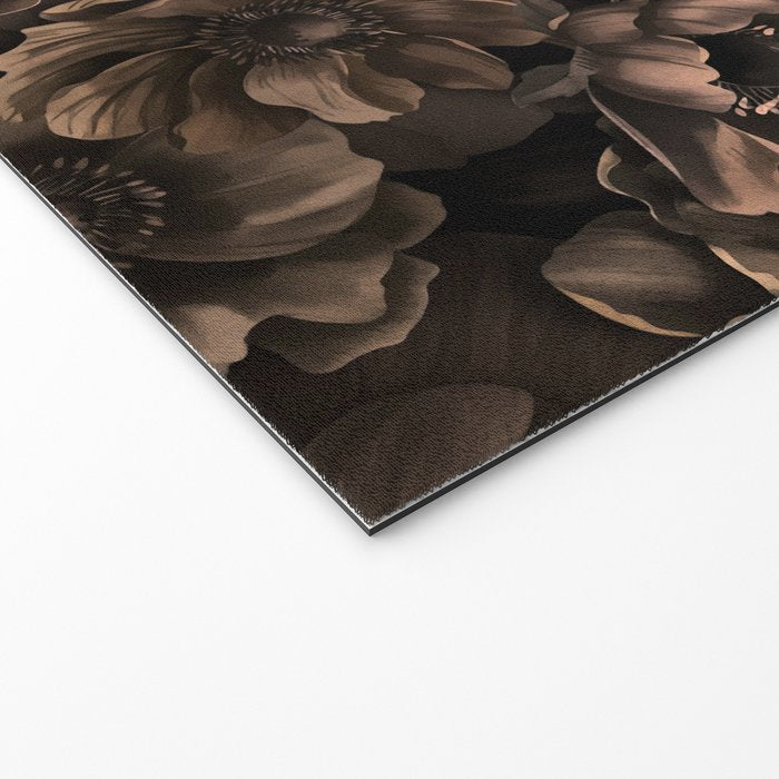 Nocturnal Twilight Brown Petals Floral Elegance Welcome Mat Gallery Image 2