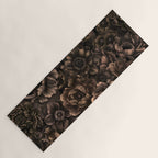 Nocturnal Twilight Brown Petals Floral Elegance Yoga Mat Gallery Image 1