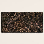 Nocturnal Twilight Brown Petals Floral Elegance Desk Mat Gallery Image 3